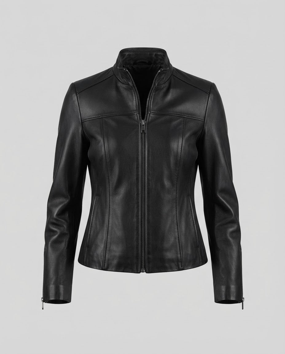 Ruby Leather Jacket - Black
